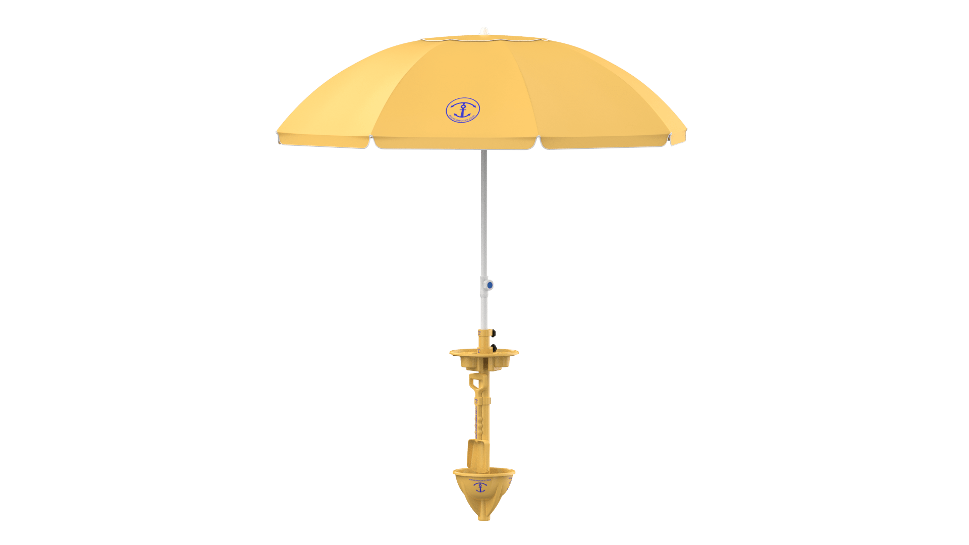 Beach Umbrella and Umbrella Stand Anchor in Orange